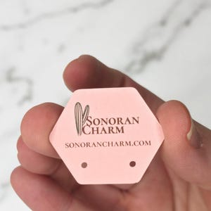 Kundenspezifische Ohrring-Karten - Hexagon-Form - Verpackungsanhänger | Schmuck-Karten Halskette Tags | SP2026
