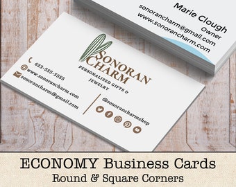 Business Cards | 560 cards ECONOMY Prices | Customized with your Logo and Text | TS0018|19