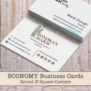 Cartões de visita | 560 cartões ECONOMIA Preços | Personalizado com seu Logotipo e Texto | TS0018|19