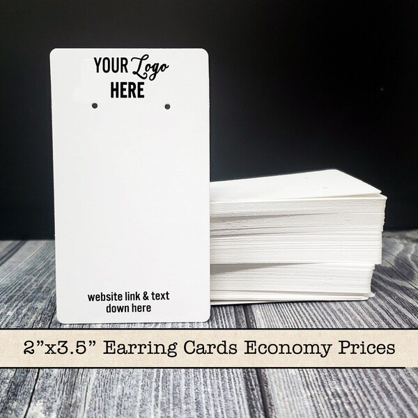 2"x3.5" Earring Display Cards | QTY 112+ | Economy Wholesale Prices | Premium 130# Cover Stock Paper | ECON001