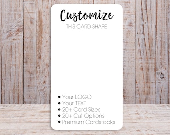 Custom Jewelry Display Cards | Rounded Corners | 20 SIZES | Includes Your Logo | Earring Cards | Necklace Cards | SP2000
