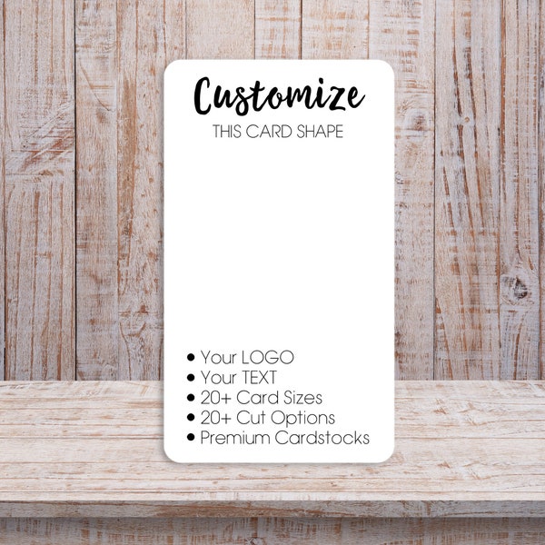 Custom Jewelry Display Cards | Rounded Corners | 20 SIZES | Includes Your Logo | Earring Cards | Necklace Cards | SP2000