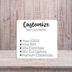 Custom Jewelry Display Cards | Square Rounded Corners | 20 SIZES | Includes Your Logo | Earring Cards | Necklace Cards | SP2000