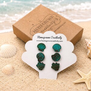 Schelpenschelp Clam Shape Earring Display Cards - Sieradendisplay - Verpakking - Kettingkaarten - Tags | SP2057