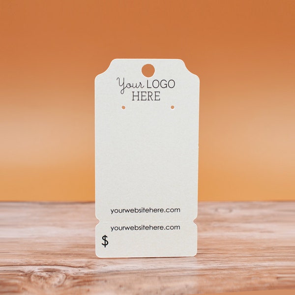 Earring Cards | Perforated Bottom | Ticket Shape Peg Hole - Product Packaging Display Necklace Cards | SP2052