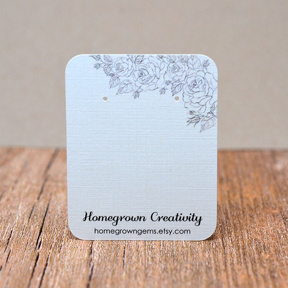 Custom Logo Earring Display Cards / Wood Earring Cards