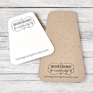 Trapazoide Schmuckkarten | 20 GRÖßEN | Beinhaltet Ihr Logo | Verpackung | Halskette Karten hängen Tags | SP2060