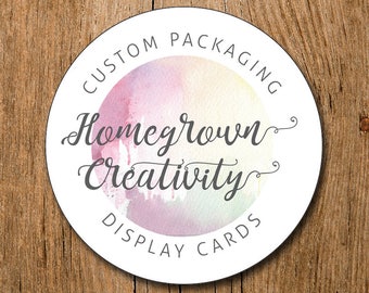 Customized Business Thank You Stickers -  Water Color Pastels - Party - Packaging Display - Thank You Stickers