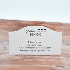 70 - Tarjetas de Visita con Parte Superior Curva - Personalizadas con su Logotipo y Texto / DS0124