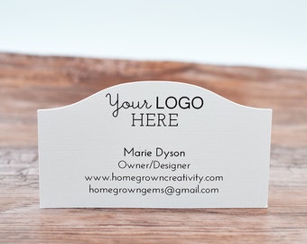 70 - Business Cards Curved Top - Customized with your Logo and Text | DS0124