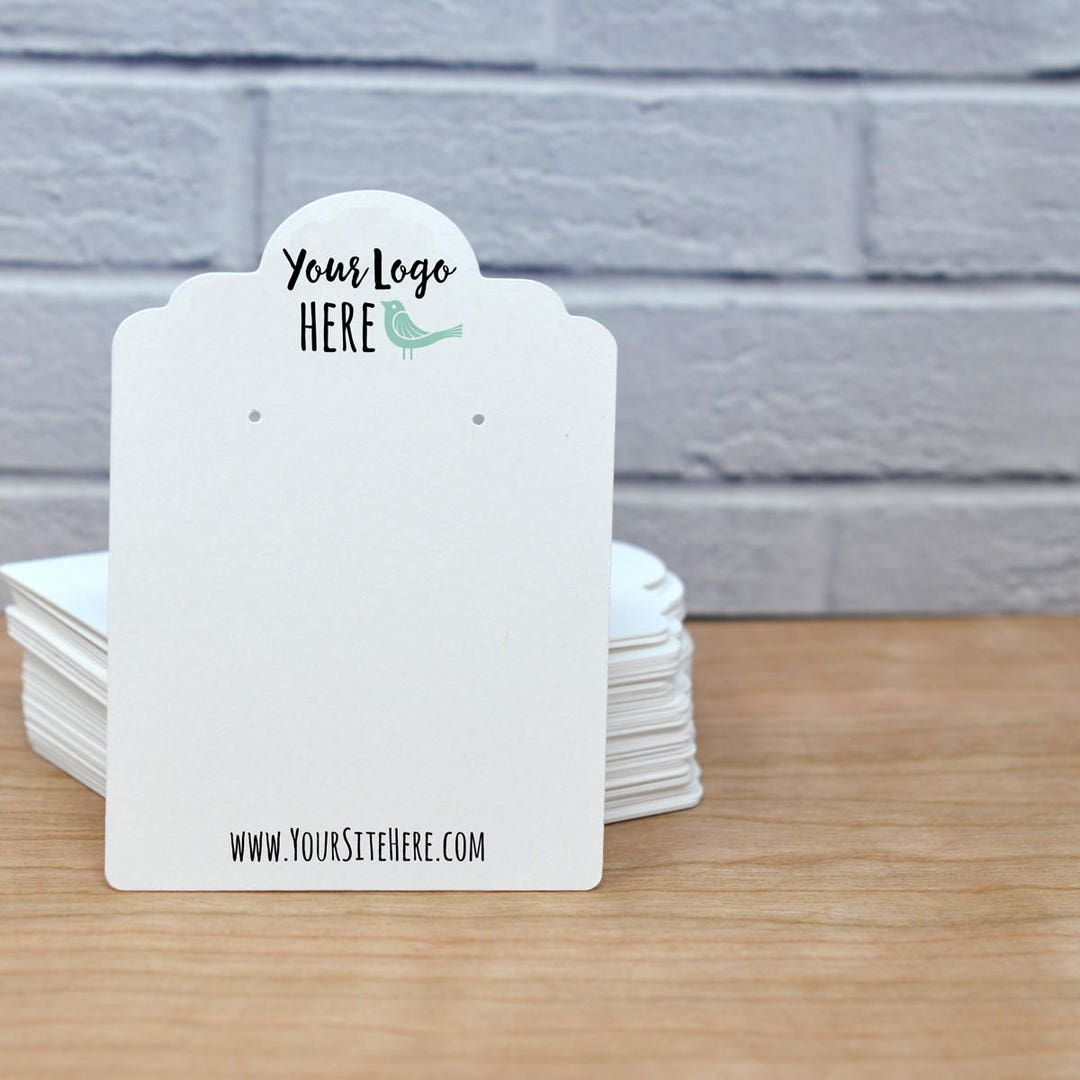 Custom Fancy Cut Earring Cards With Your Logo Jewelry Display Cards ...