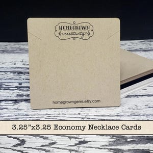 Displaykaarten met ketting van 3,25 x 3,25 inch | AANTAL: 90+ | Voordelige groothandelsprijzen | Premium 130# omslagpapier | ECON007
