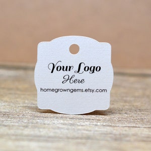 180 tags - 1.5&quot; - Fancy Square Shape Customized Small Price Tags Jewelry Hang Tags Labels