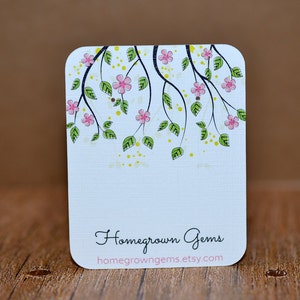 Personalized Earring Cards Purple Bird Flower Garden Customized