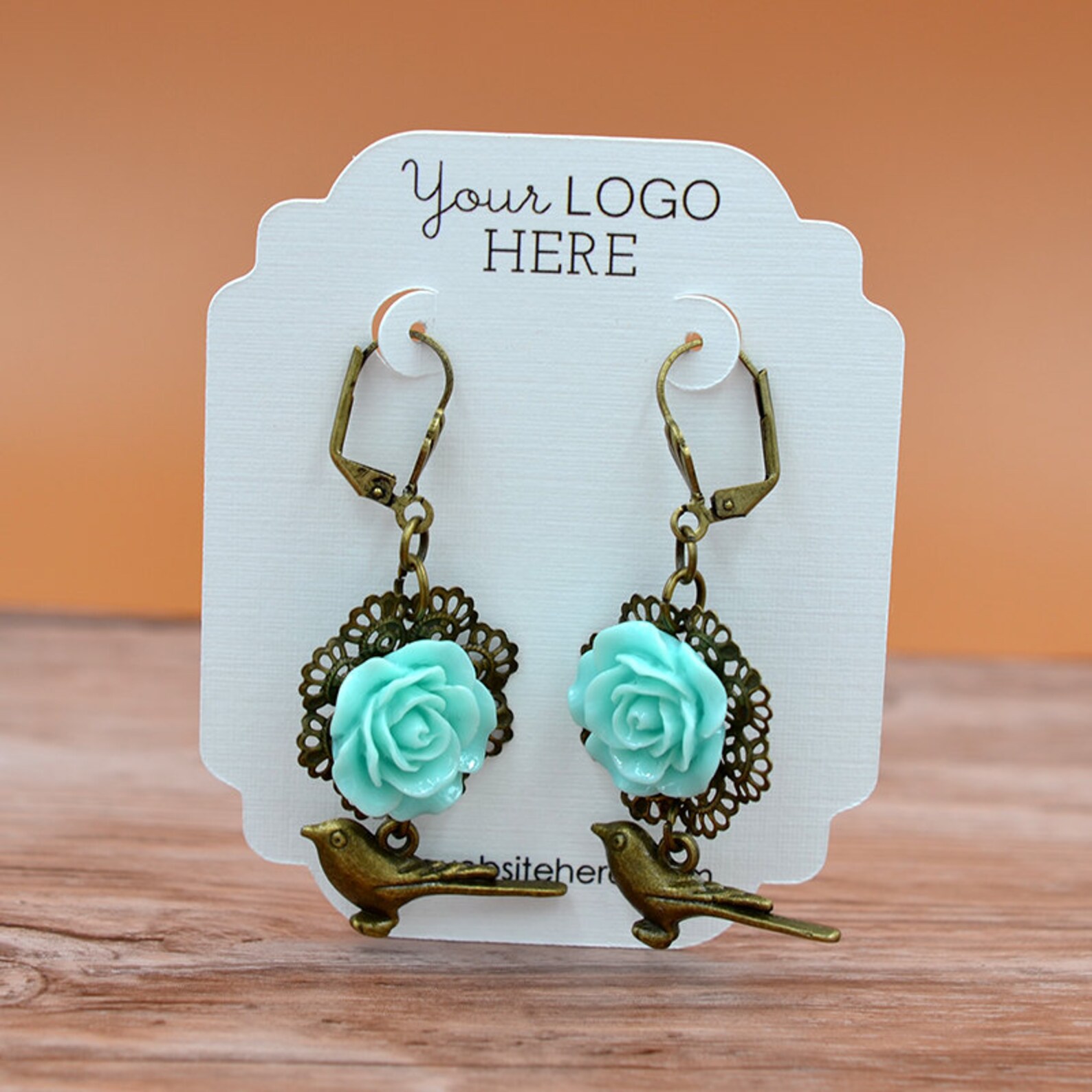 Earring Cards Customized with Your Logo and Text DS0125 Etsy