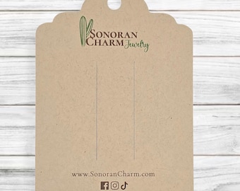Custom Hair Pin Barrette Bow Display Cards - Jewelry Display Packaging Personalized Tags - Your Logo