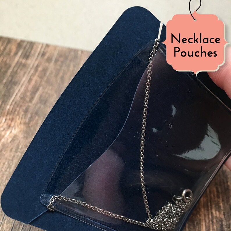 Necklace Card Pouches to Hold Loose Chain Adhesive Pouch Etsy