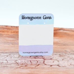 Acuarelas pintadas rosa púrpura - Tarjetas de pendientes personalizadas - Exhibición de productos - Embalaje - Tarjetas de collar / DS0121