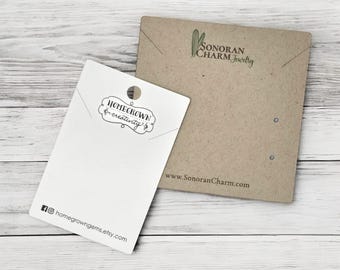 Necklace Cards Jewelry Display Packaging Customized with your Logo | 20+ SIZES | 25+ CUT OPTIONS