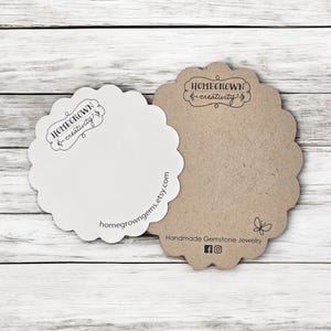 Ausgebogter Kreis Oval Ohrring Halskette Display Karten | 16 GRÖßEN | Beinhaltet Ihr Logo |  Schmuck-Display-Verpackung | SP2031