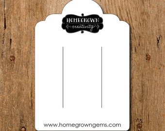 Custom Hair Pin Barrette Bow Display Cards - Jewelry Display Packaging Personalized Tags - Your Logo