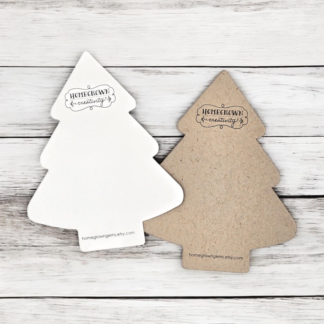 Christmas Tree Shape #2 Jewelry Display Cards | 2 SIZES | Includes Your ...