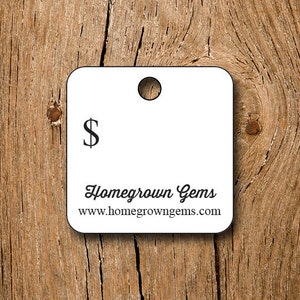 90 tags - 1.5&quot; - Customized Small Price Tags Jewelry Hang Tags Labels
