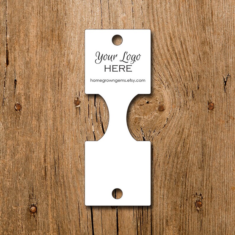 Custom Square Top Fold Over Necklace Jewelry Tags Jewelry Display