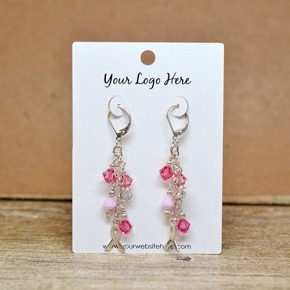 14 SIZES Custom Earring Cards With Your Logo Jewelry Display Cards Product  Display 