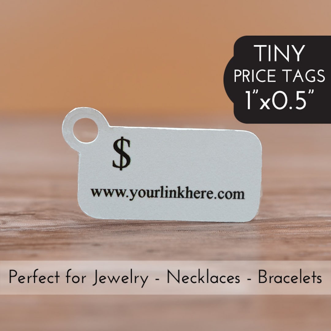 250 TAGS 0.5x1 Price Tags Tiny Jewelry Tags Packaging Tag Bracelets  Necklaces 