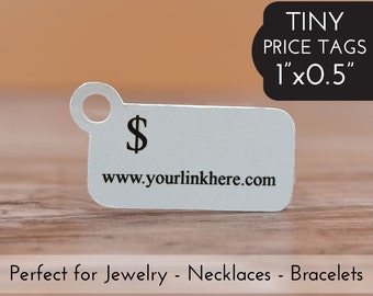 250 TAGS | 0.5"x1" Price Tags - Tiny Jewelry Tags - Packaging Tag Bracelets Necklaces