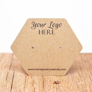 Custom Earring Display Cards - Hexagon Shape - Packaging Tags | Jewelry Display Cards Necklace Tags | SP2026