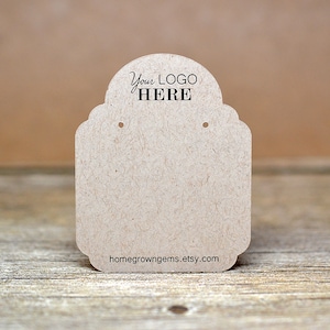 Kundenspezifische Curved Top Fancy Cut Ohrring-Display-Karten mit Ihrem Logo