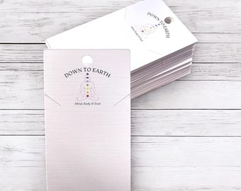 Custom Necklace Display Cards Pendants Jewelry Packaging - Earrings - Bows - More Square Corners