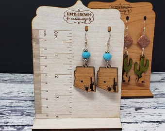 Earring Display Photography Prop Ruler Measurement Inches centimeters cm Custom Laser Engraved