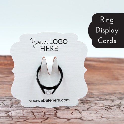 Ring Display Cards Customized With Your Logo Jewelry Cards Etsy