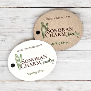 180 Hang Tags | 1.5&quot;x1.2&quot; | Oval Shape Customized Small Price Tags Jewelry Hang Tags Labels