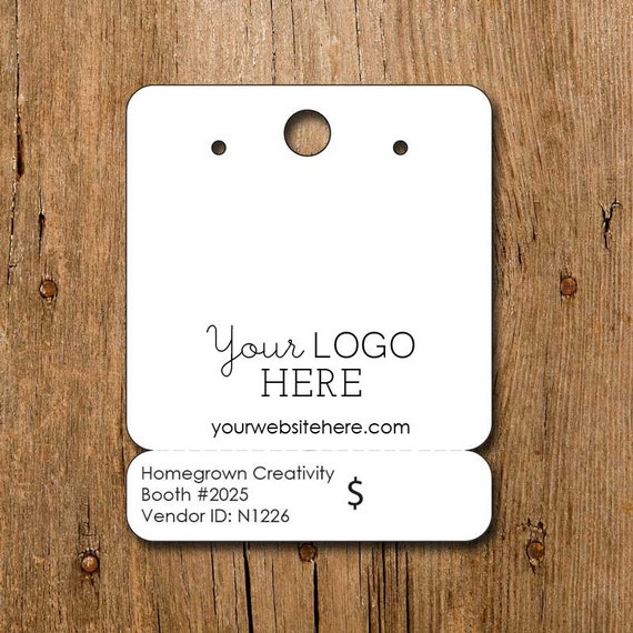 Custom Logo Earring Display Cards / Wood Earring Cards