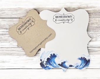 Custom Jewelry Display Backer Packaging Cards | Scalloped Sharp Edges Shape | 20 SIZES | Display Cards | Earring Necklace Cards | SP2017