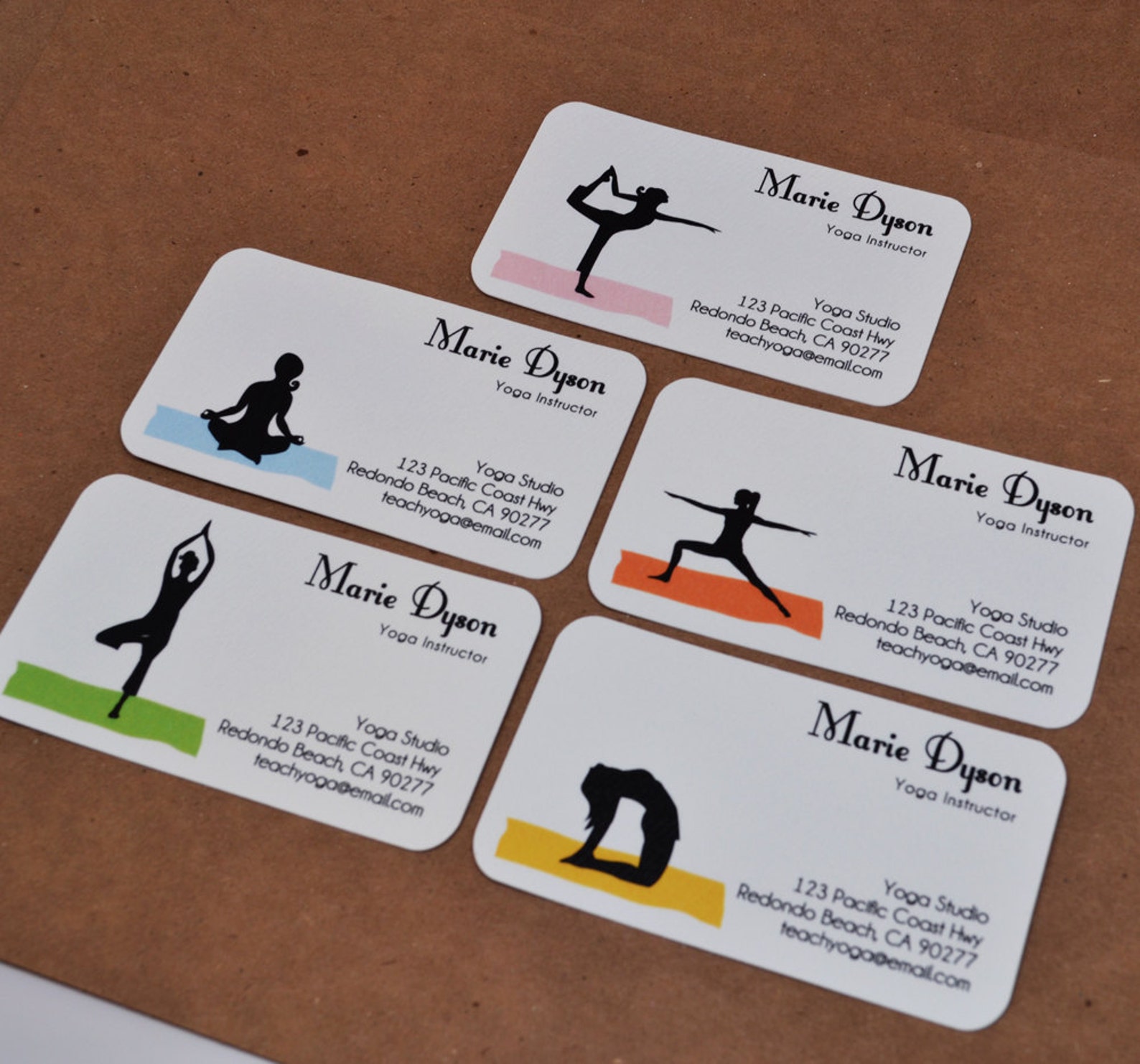 Custom Yoga Business Cards Calling Cards 00112 Etsy