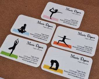 Custom Yoga Business Cards Calling Cards 00112