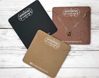 14 SIZES | Custom Necklace Cards - Product display packaging - Jewelry Tags - Earring Cards