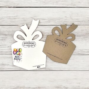 Present Gift Box Bow Shape Earring Display Jewelry Cards | 3 SIZES | Includes Your Logo | | Necklace Cards | SP2051