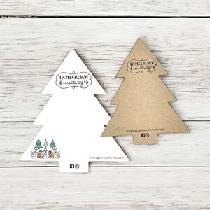 Christmas Tree Shape Jewelry Display Cards | 2 SIZES | Includes Your Logo | Earring Cards | Necklace Cards | SP2045