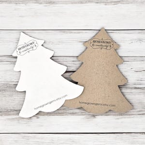 Christmas Tree Shape #3 Jewelry Display Cards | 2 SIZES | Includes Your Logo | Earring Cards | Necklace Cards | SP2070