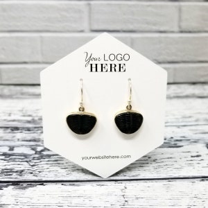 18 TAMAÑOS / Tarjetas de aretes hexagonales personalizadas con su logotipo - Exhibición de joyería - Cadena - Personalizado - Embalaje - Etiquetas de collar / SP2022