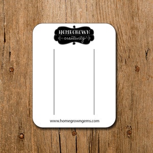 Customized Hair Pin Bow Barrette Bobby Pin Product Display Cards - Your Logo - Personalized - Hair Clip Cards