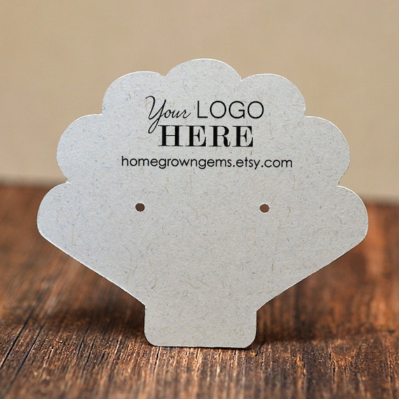 Seashell Shell Clam Shape Earring Display Cards Jewelry Etsy