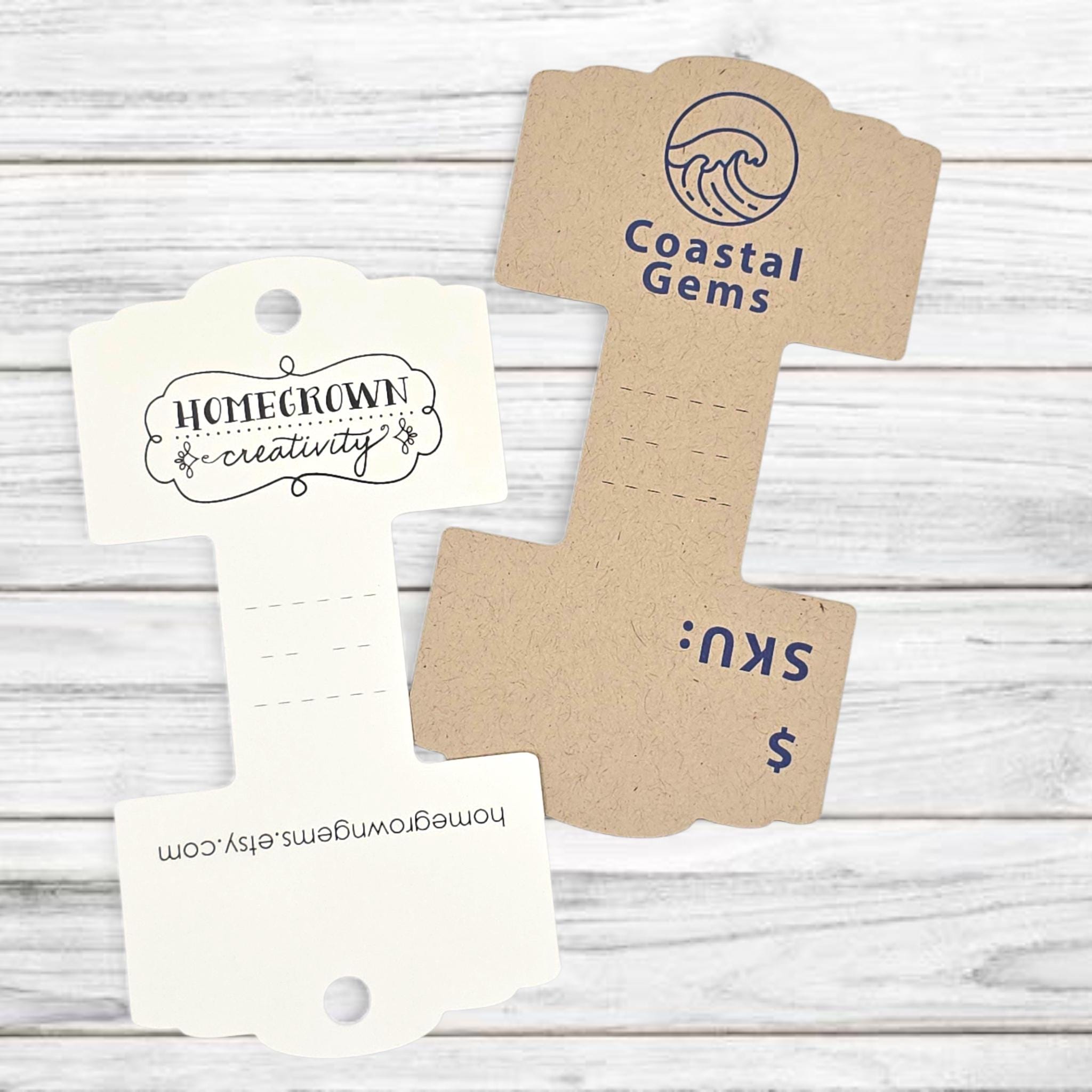 48 TAGS | Fold-over Necklace Jewelry Display Cards - Packaging ...