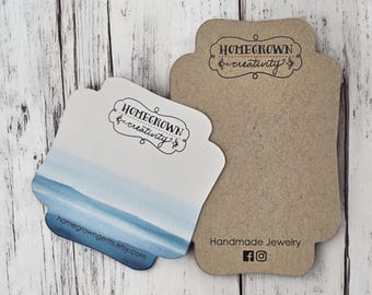 Custom Jewelry Display Cards | Unique Cut | 20 SIZES | Includes Your Logo | Earring Cards | Necklace Cards | SP2006